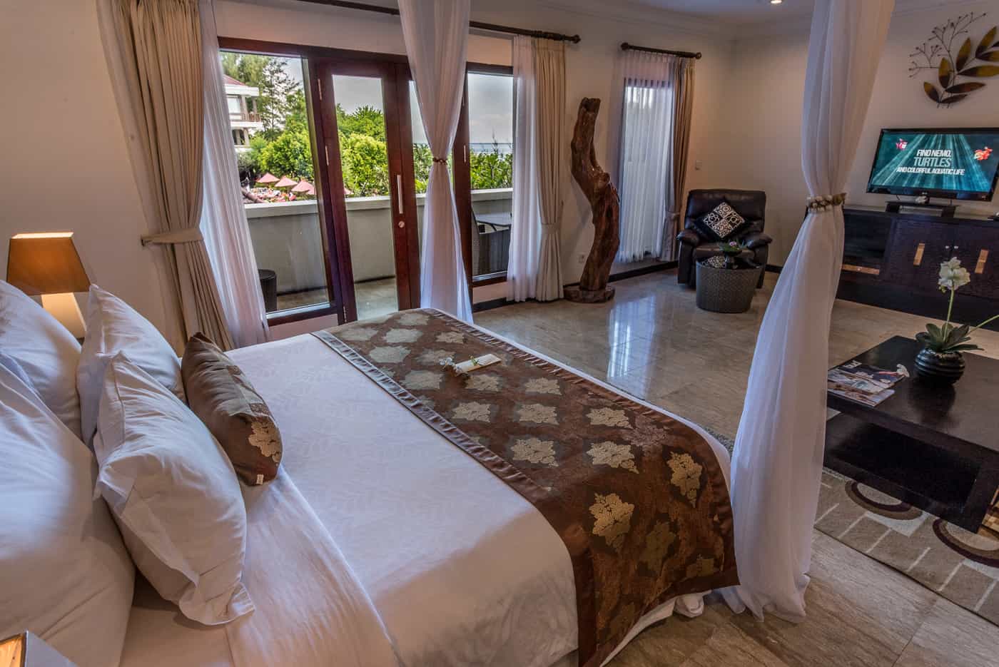 Ocean View accommodation at Hotel Ombak Sunset in Gili Trawangan Island of Lombok Indonesia